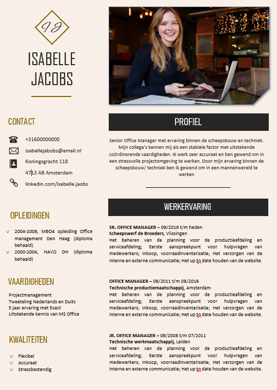 Alles CV's: Gratis CV voorbeeld