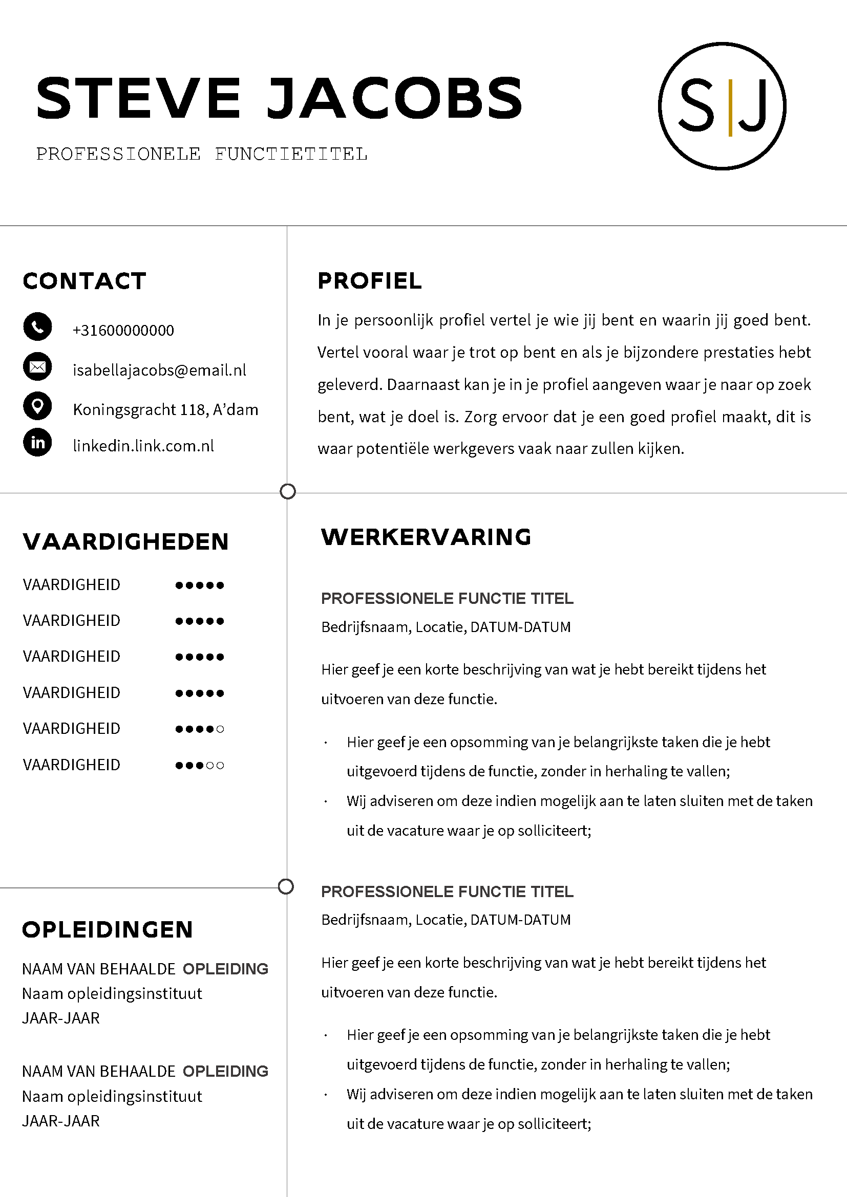 CV 34 - een Professioneel CV maken