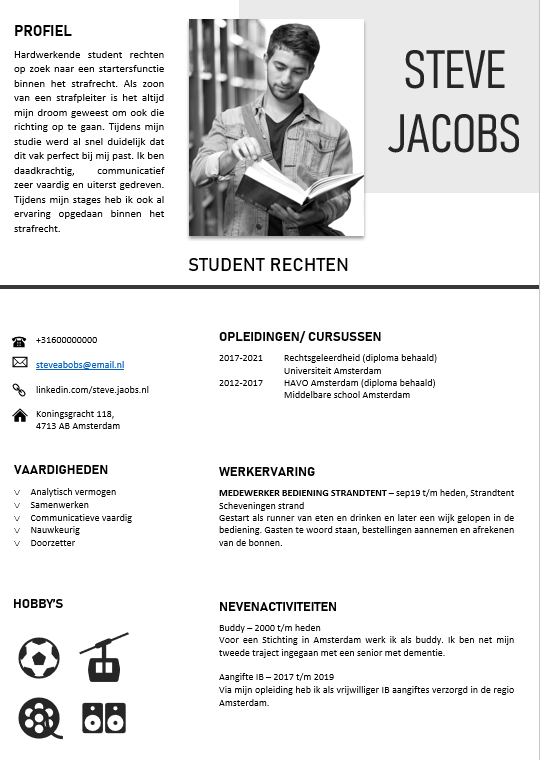 Cv Voorbeeld Student Wo