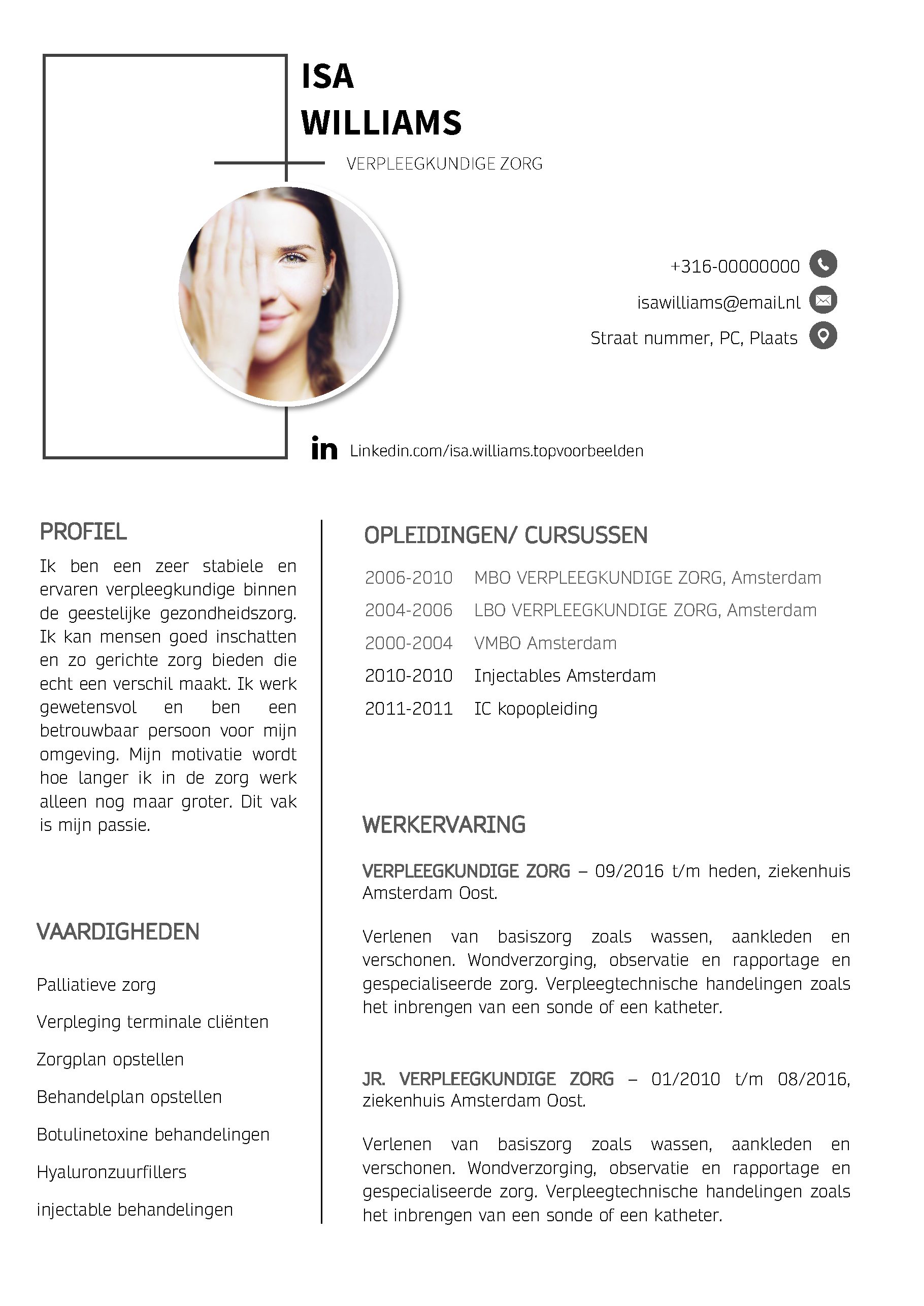 gratis voorbeeld CV - een Professioneel CV maken (Gratis)