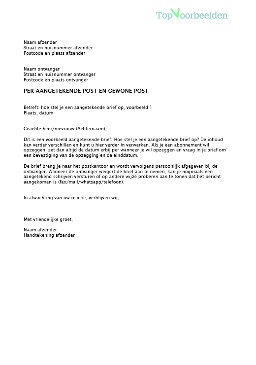 bruid rand huiswerk Zakelijke brief