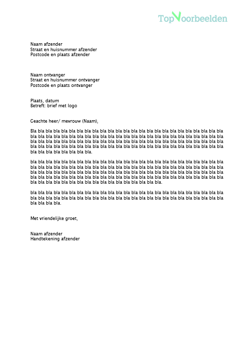 Brief met logo, hoe voeg je een logo in een brief? Bekijk en download de gratis voorbeelden. 