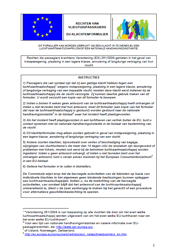 Claim indienen vliegtuigmaatschappij, wanneer kan je een claim bij een vliegtuigmaatschappij indienen en wat is de hoogte van de mogelijke claim?