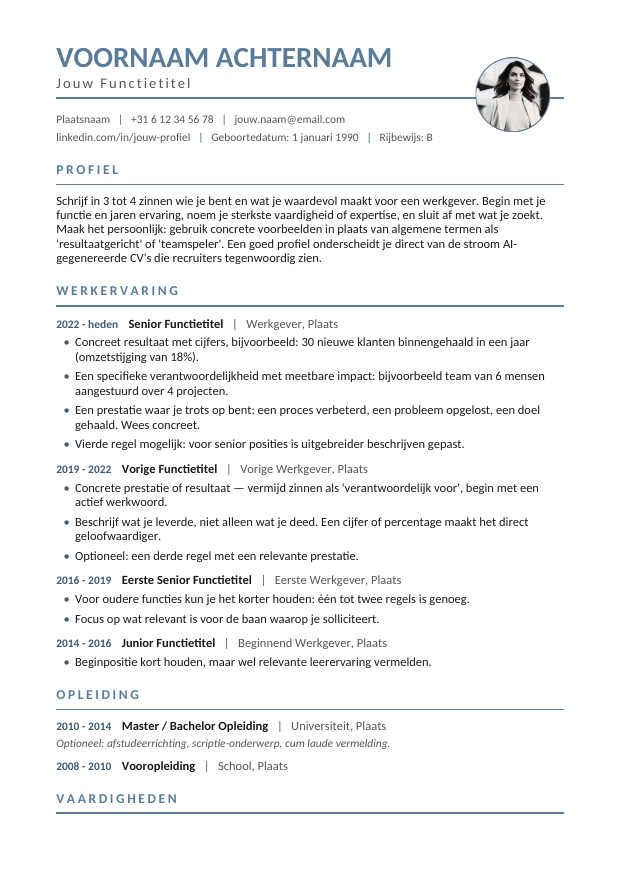 cv-template-zakelijk-professioneel-2026