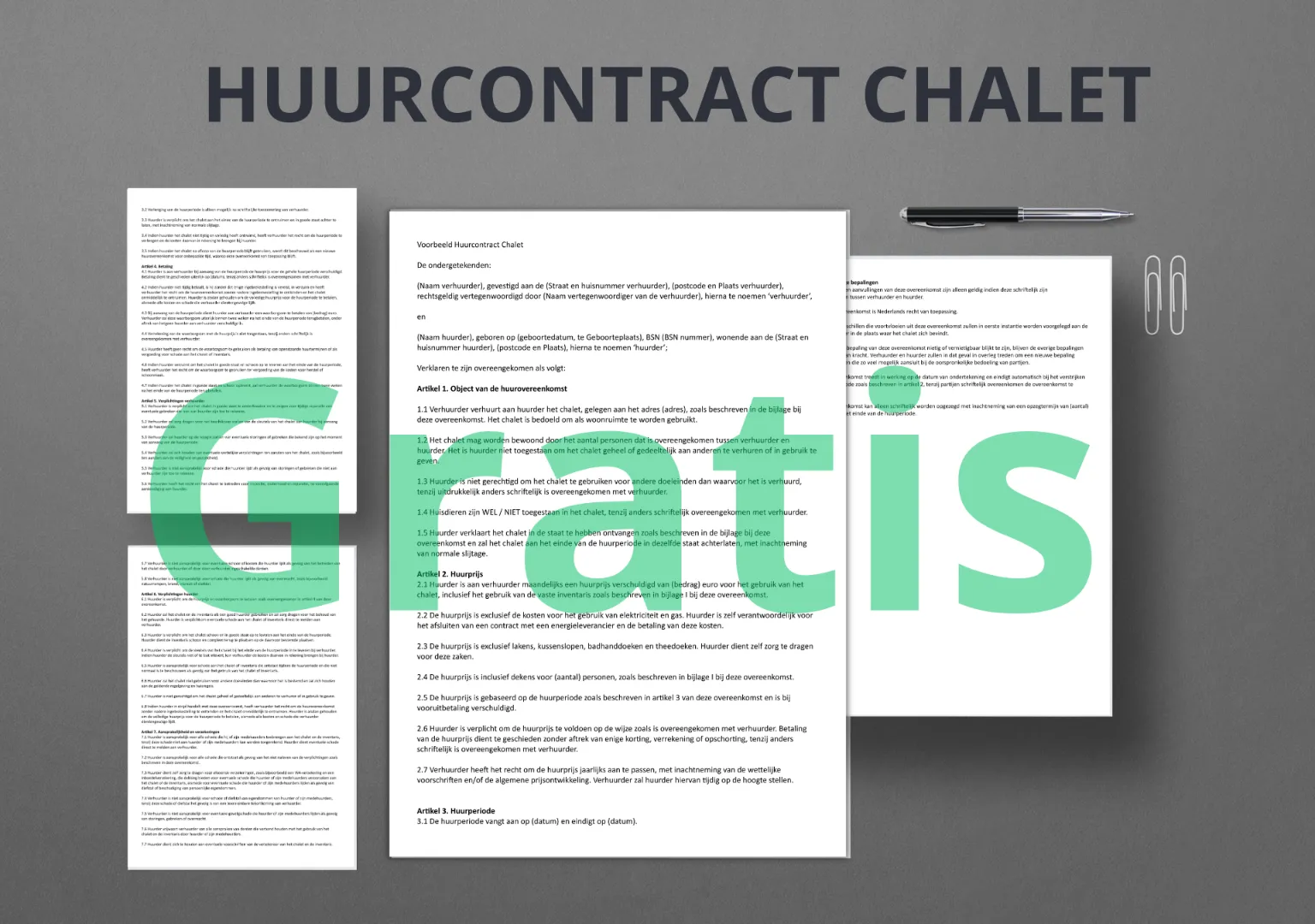 Huurcontract chalet, een voorbeeld contract voor het verhuren van je vakantiewoning. Bekijk en download het gratis voorbeeld. 