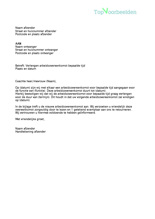 Aanzegbrief, welke termijnen gelden en diverse voorbeelden ter inspiratie.