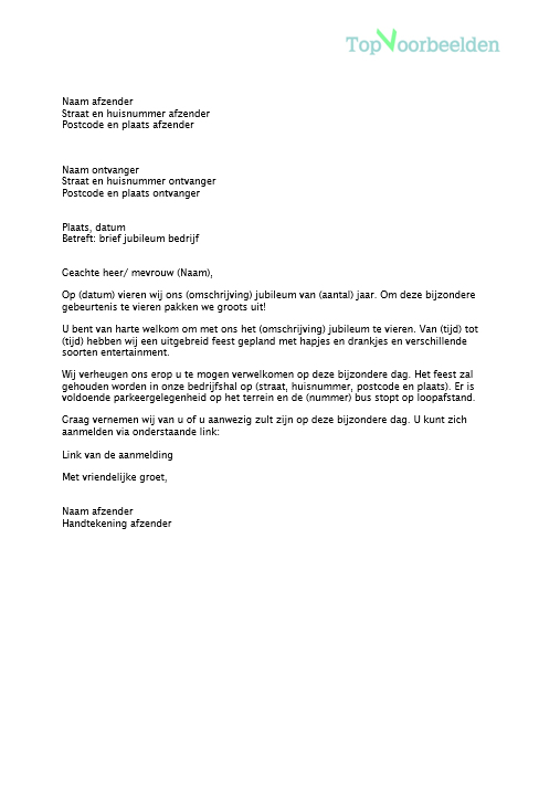 Wonderbaarlijk Brief jubileum WQ-65