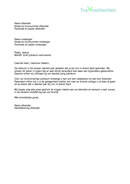 Uitgelezene Brief jubileum CM-77