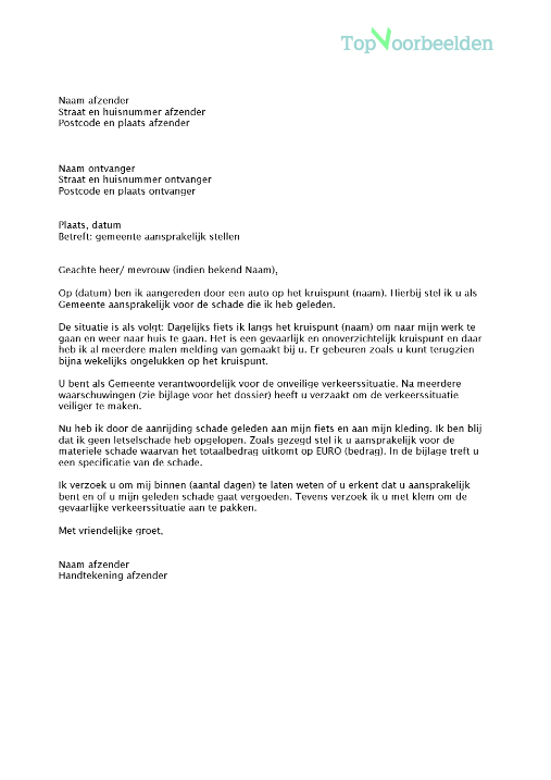 Brief gemeente