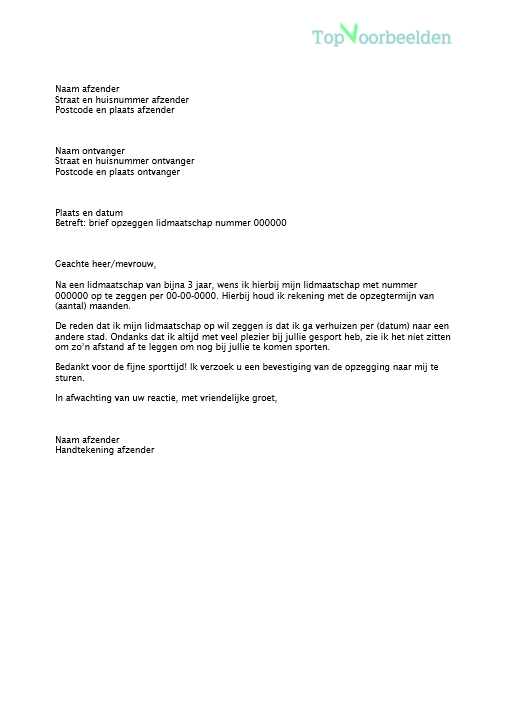 Voorbeeld Van N Aansoekbrief